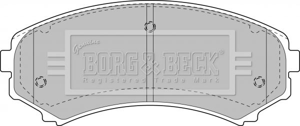 BORG & BECK stabdžių trinkelių rinkinys, diskinis stabdys BBP1891